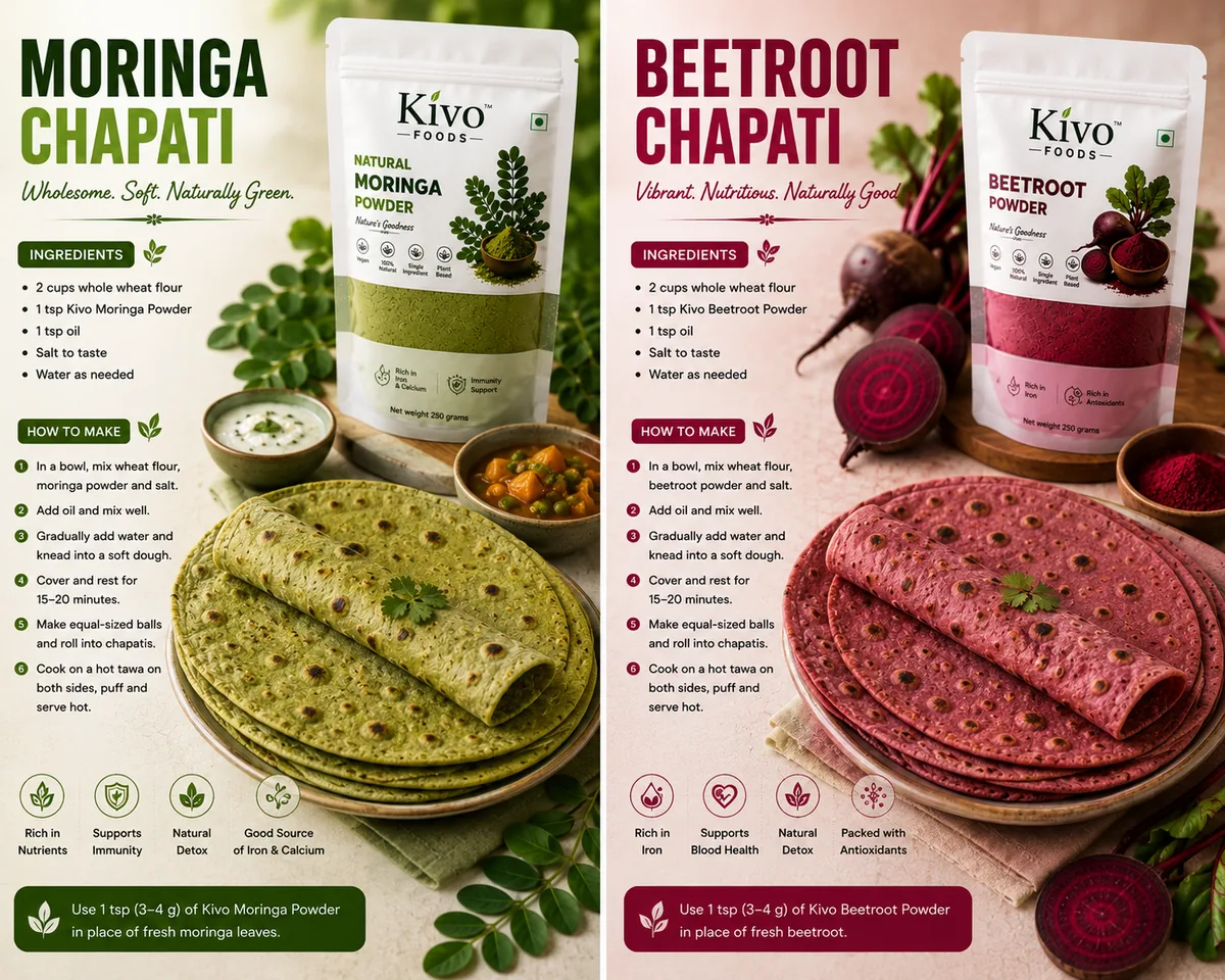Moringa & Beetroot Chapati