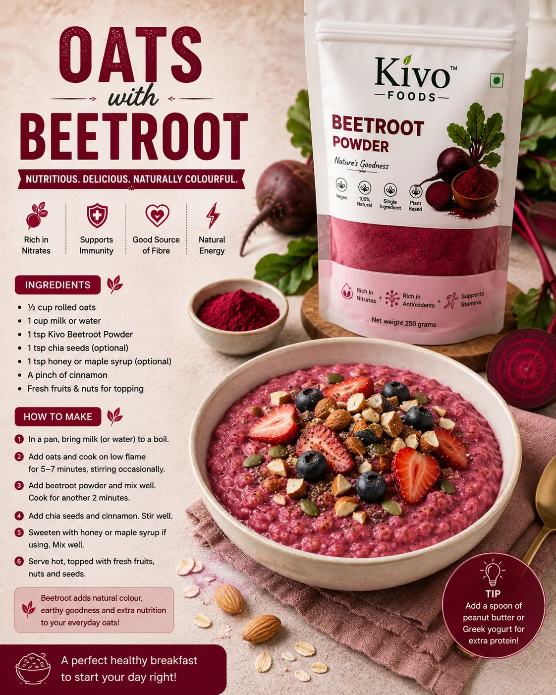 Oats with Beetroot